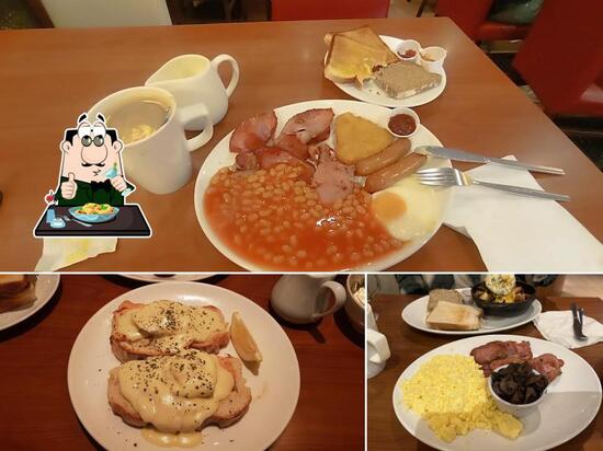 Eggs Benedict and breakfast plates at Tony’s Bistro